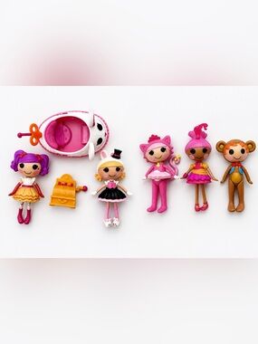 Lot Lalaloopsy Silly Fun House Mini Dolls Coaster Misty Peanut Jewel Sahara Ace
